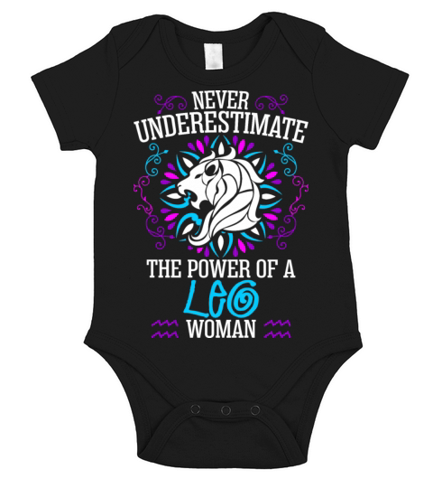 Never Underestimate The Power Of A Leo Woman Short Sleeve Baby One-Piece