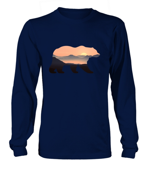 landscape mountains bear Women's Long Sleeve