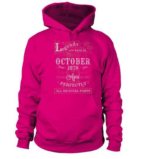 Legends Are Born In October 1970 Birthday Women's Hoodie