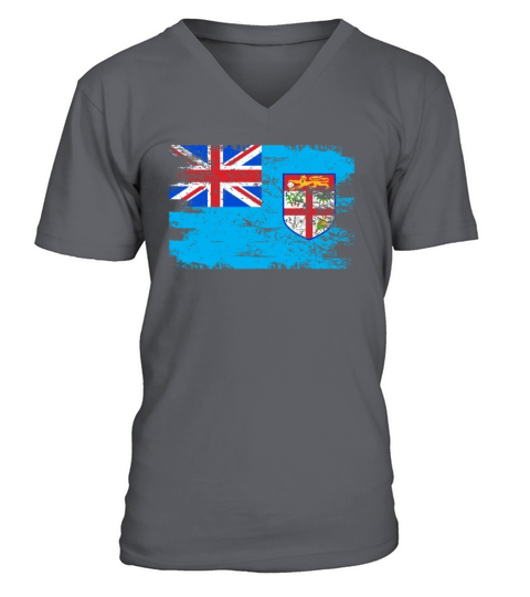 Fiji Shirt Gift Country Flag Patriotic Travel Oceania Light Men's V-Neck T-shirt