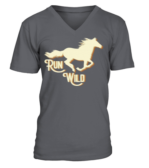 Run Wild Mustang Men's V-Neck T-shirt