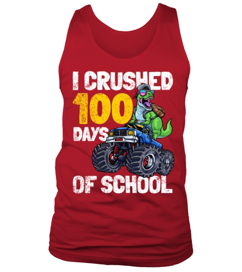 100 Days of School Dinosaur Excavator Tank Top Unisex