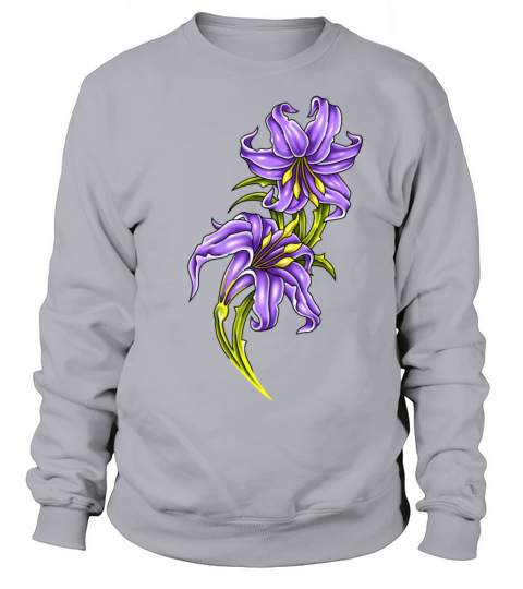 purple lilies flowers Women's Sweatshirt