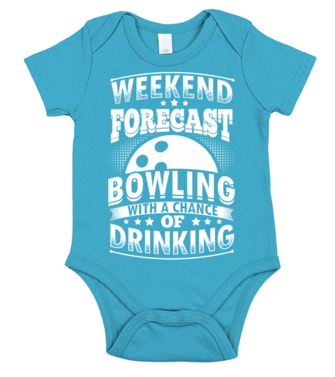Funny Bowling Bowler Shirt Forecast Short Sleeve Baby One-Piece