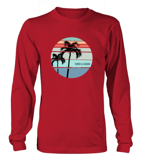 Cool Turks and Caicos Palm Tree Vacation Souvenir Women's Long Sleeve