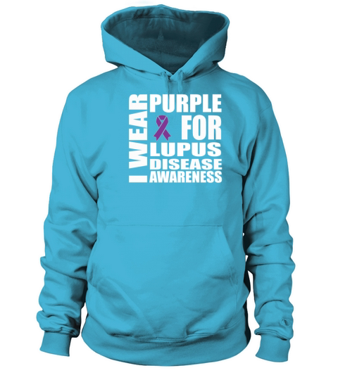 Lupus Disease Purple Awareness Ribbon Women's Hoodie