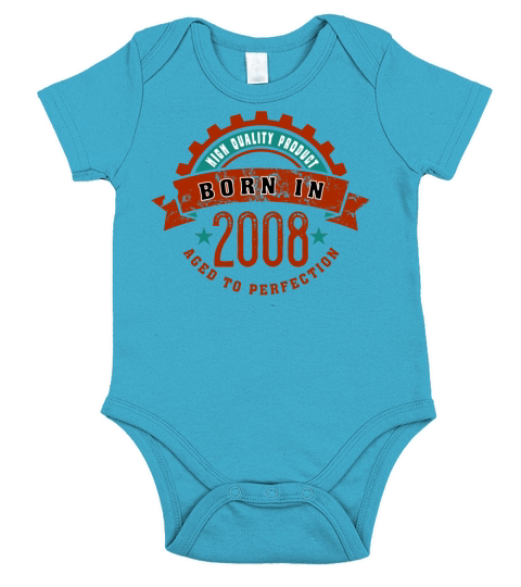 Born in the year 2008 c Short Sleeve Baby One-Piece