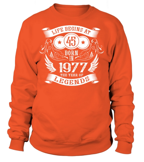 45th birthday sayings vintage 1977 birthday Women's Sweatshirt