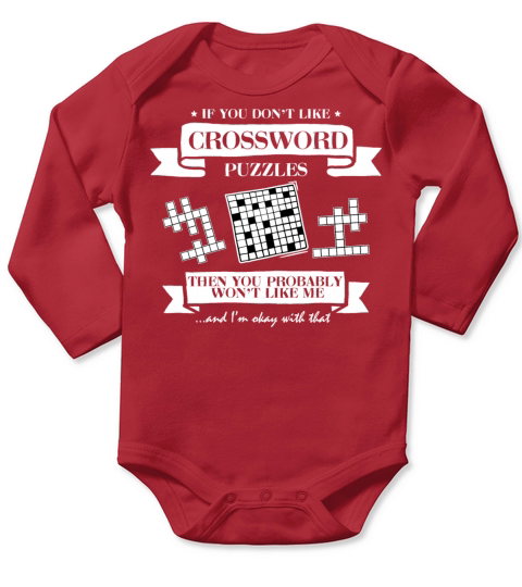 Crossword puzzle fan Long Sleeve Baby One-Piece