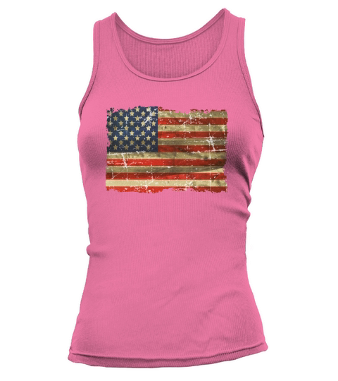 12 Vintage Distress US Flag 11 Tank top Woman