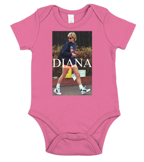 Princess Diana Fly Virgin Atlantic - Unisex Long Sleeve Short Sleeve Baby One-Piece