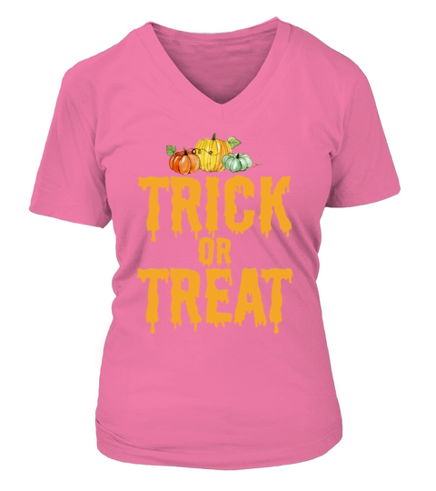 Trick or Treat Halloween Pumpkin Women's V-Neck T-shirt
