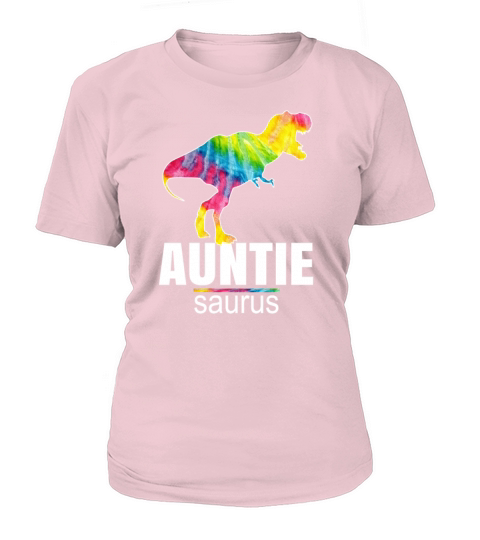 Auntie Saurus Design Cute Tie Dye Dinosaur Gift Women's T-Shirt