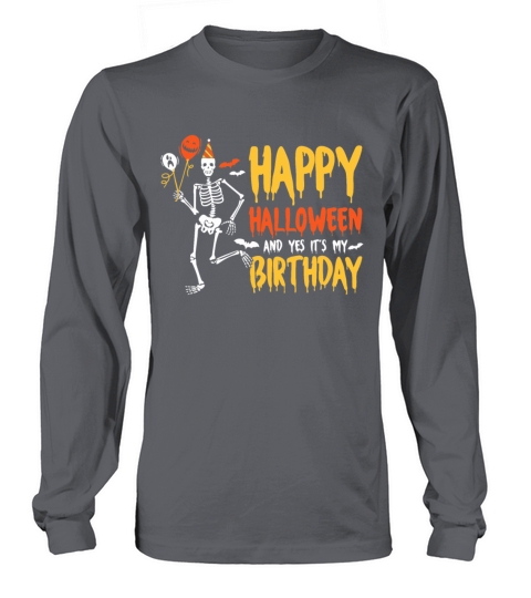 Halloween Birthday Party Skeleton Women's Long Sleeve