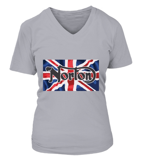 Norton Motorcycle Flag T-Shirt V-neck T-Shirt Woman