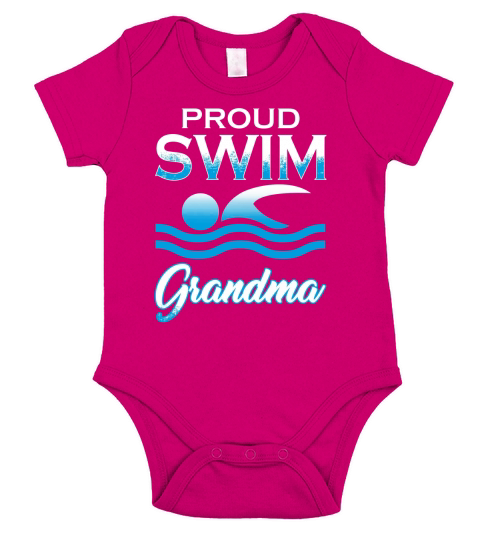 Proud Swim Grandma Short Sleeve Baby One-Piece