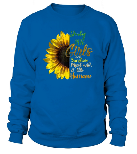 Womens July Girls 1976 Shirt 43th Birthday Gifts Men's Sweatshirt