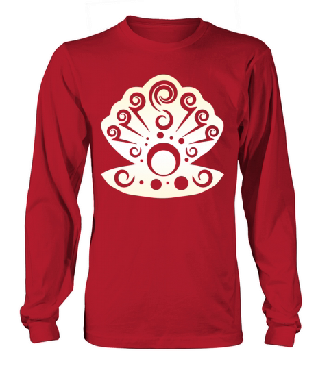 Maori Oyster Pearl Polynesian Tribal Tattoo Gift Men's Long Sleeve