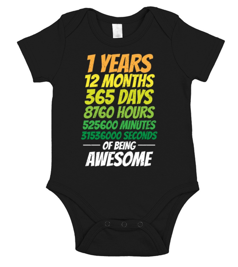 1st Birthday Short Sleeve Baby One-Piece