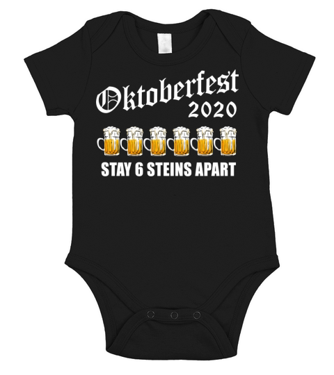 Oktoberfest 2020 6 Stein Apart Beer October Short Sleeve Baby One-Piece