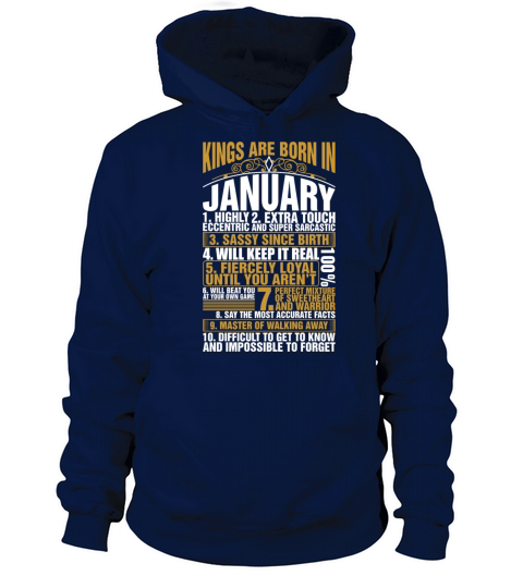 Kings Are Born In January Women's Hoodie