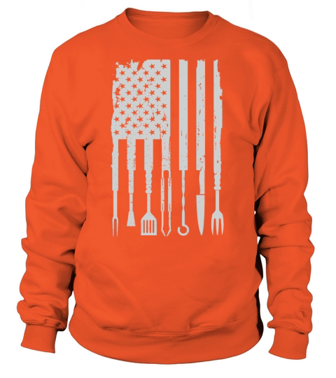 BBQ Smoker Grilling Pitmaster American Flag Gifts Women's Sweatshirt