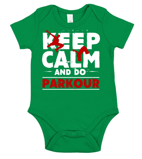 Keep Calm And Do Parkour Short Sleeve Baby One-Piece