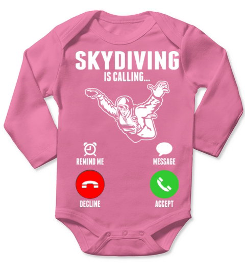 Skydiving Is Calling Long Sleeve Baby One-Piece