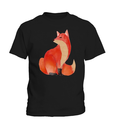 fox watercolor Kids T-Shirt