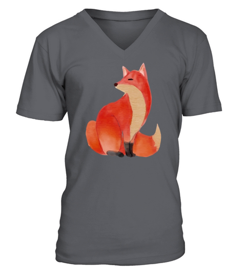 fox watercolor Men's V-Neck T-shirt