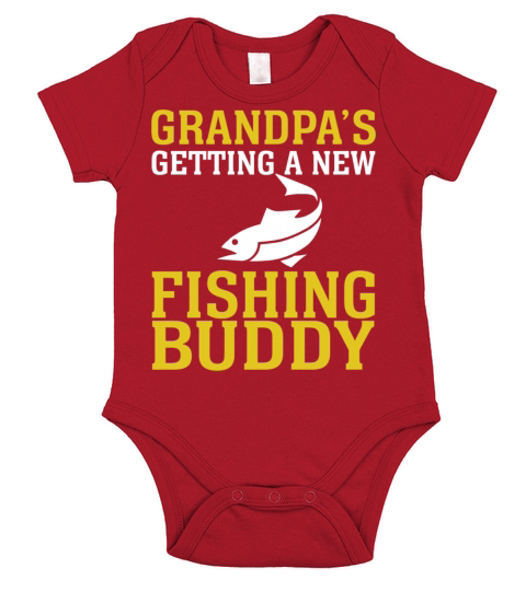 FISHING - GRANDPAS GETTING A NEW FISHING BUDDY Short Sleeve Baby One-Piece
