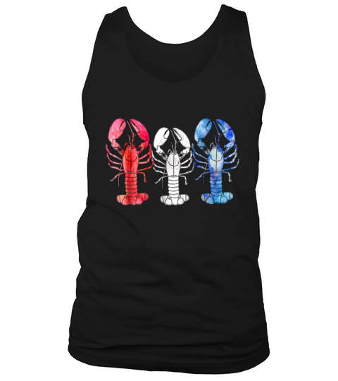 Mens Patriotic Lobster T-Shirt for Men with Three Lobsters Tank Top Unisex