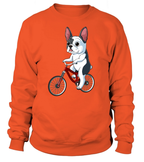 French Bulldog on a Bicycle Women's Sweatshirt