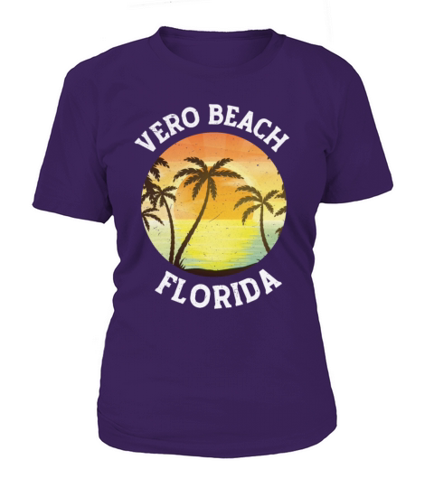 Vintage Vero Beach Florida Retro 70s 80s Souvenir Women's T-Shirt