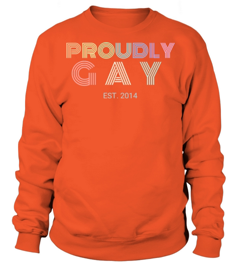 Proudly Gay Est 2014 Pride Men's Sweatshirt