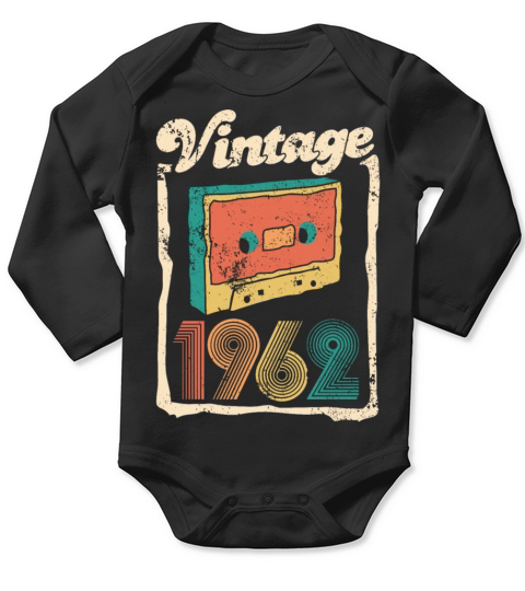 Vintage 1962 - 60 years old - 60th birthday gift Long Sleeve Baby One-Piece