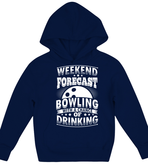 Funny Bowling Bowler Shirt Forecast Kids Hoodie