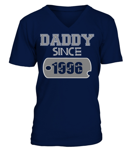Daddy Since Tag 1996 Happy Fathers Day Men's V-Neck T-shirt