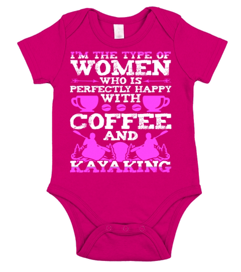 Coffee And Kayaking Type Of Women Funny Short Sleeve Baby One-Piece