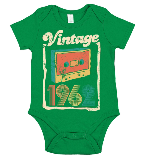 Vintage 1962 - 60 years old - 60th birthday gift Short Sleeve Baby One-Piece