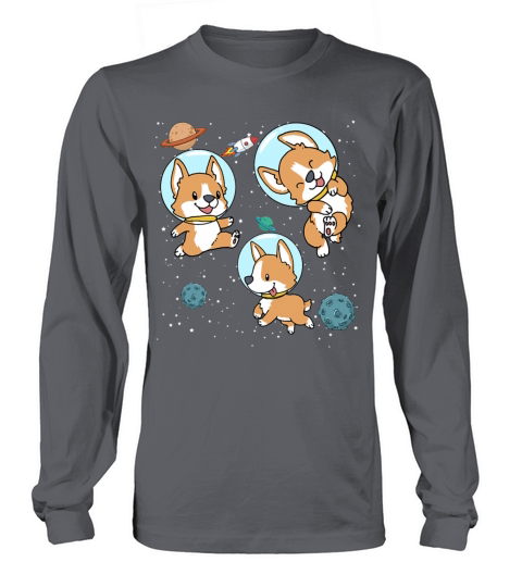 Corgis Astronauts In Space Corginaut Dog Lover Women's Long Sleeve