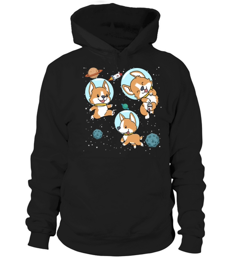 Corgis Astronauts In Space Corginaut Dog Lover Men's Hoodie