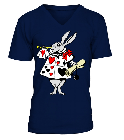 Rabbit from Alice in Wonderland Men's V-Neck T-shirt