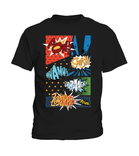 DC Comics Batman Various Sound Effects Panels Kids T-Shirt