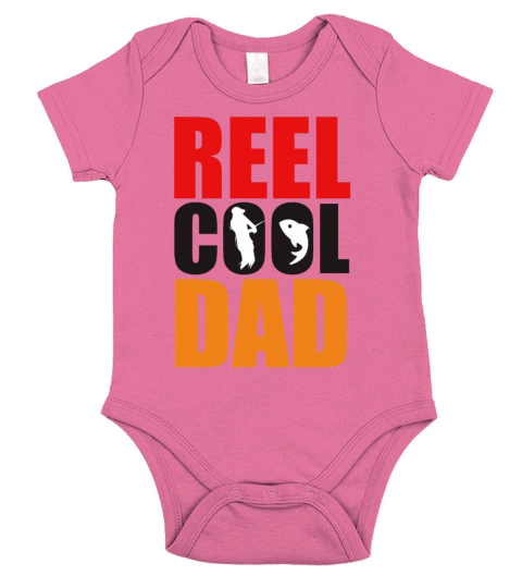 Reel Cool Dad - Fishing Gift Idea Short Sleeve Baby One-Piece