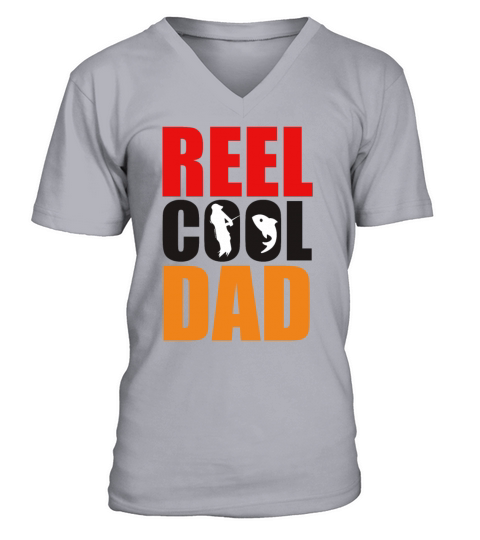 Reel Cool Dad - Fishing Gift Idea Men's V-Neck T-shirt