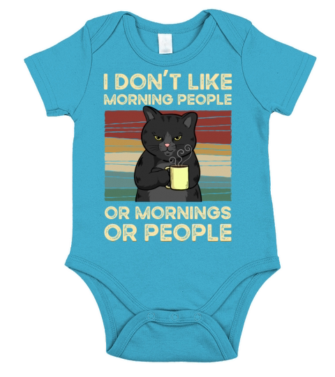 I Dont Like Morning People Vintage Short Sleeve Baby One-Piece