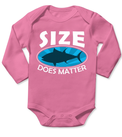 Size does matter - Fisher Gift Idea Long Sleeve Baby One-Piece