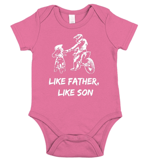 Premium Motocross Shirt Father Like Son Dirt Bike TShirt Short Sleeve Baby One-Piece