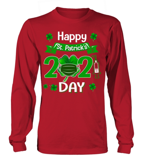 Happy St Patrick s Day 2021 Vaccinated Women's Long Sleeve